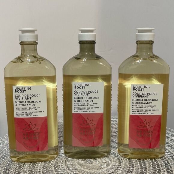 BBW Aromatherapy Uplifting Boost Body Wash + Foam Bath set of 3 NWT - Picture 1 of 3